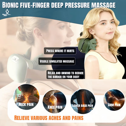 Neck Massager 2025 Electric Shoulder & Cervical Massage Deep Tissue Body Massager Almost Real Person Massager