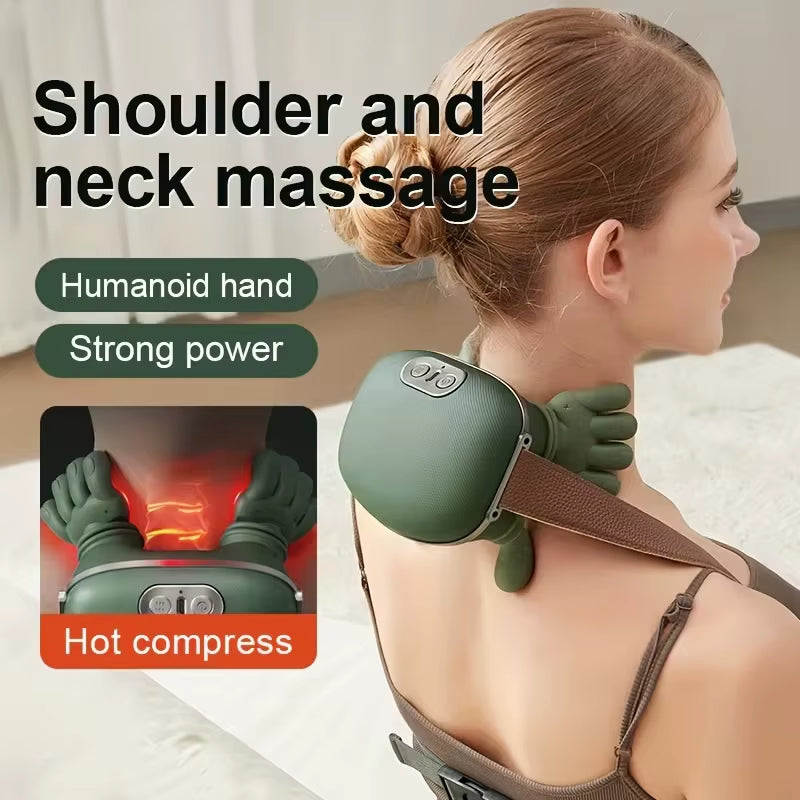Neck Massager 2025 Electric Shoulder & Cervical Massage Deep Tissue Body Massager Almost Real Person Massager