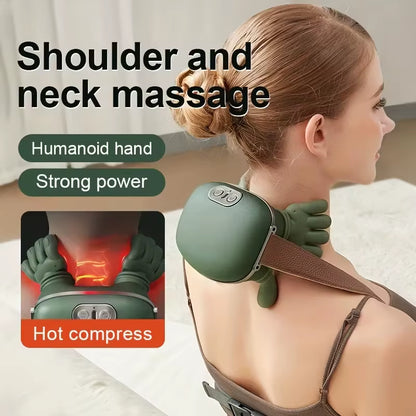 Neck Massager 2025 Electric Shoulder & Cervical Massage Deep Tissue Body Massager Almost Real Person Massager